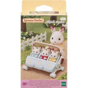 Sylvanian Families 5533 wandelwagen drieling- poppenhuisinrichting