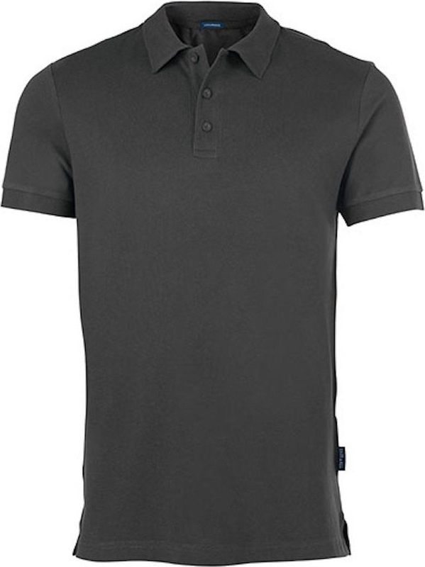 HRM - Luxe Stretch Polo - Donkergrijs - Heren Poloshirt - 95% Katoen - Wasbaar tot 40°C