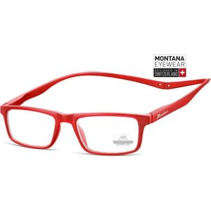 Montana Eyewear MR59D Leesbril met magneetsluiting +3.00 - rood
