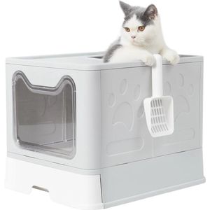 Kattenbak zelfreinigend - Kattenbak Automatisch - Kattenbak met Lade - Wit - Top Kwaliteit