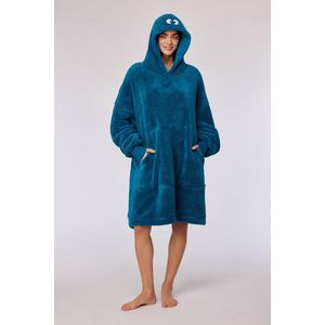 Woody - 252-10-PXL - Hoodie - Groenblauw - Unisex