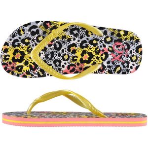 Xq Footwear Teenslippers Meisjes Geel/grijs Maat 29-30