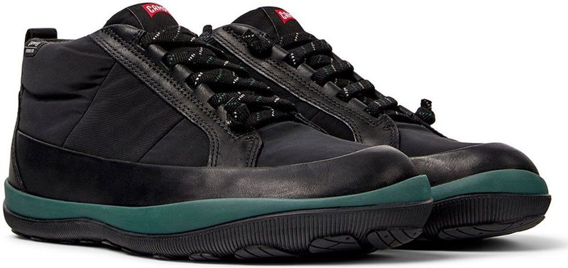 Camper - Peu Pista - Enkellaarsjes - Zwart - Kalfsleer en Textiel