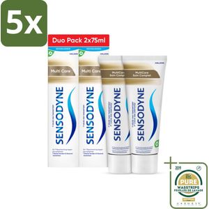 5 x Sensodyne - Tandpasta - Multi Care - Complete Zorg - Duopack - 2 x 75 ml - Grootverpakking - Gevoelige Tanden - Tandpasta - Tandvlees - Fluoride - Gevoeligheid