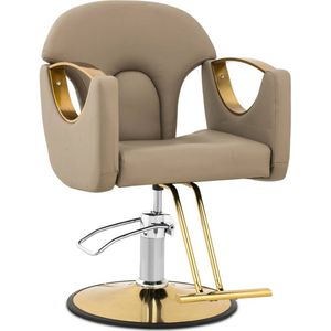 Barton - Salonstoel - Beige - Roestvrij Staal - Voetsteun