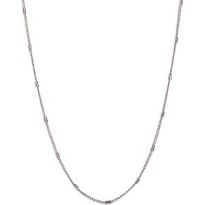 Go Dutch Label Collier tubes zilver N2903-1