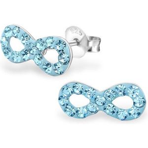 Montebello Oorbellen Burcu Aqua - 925 Zilver E-Coating - Infinity - 11x5mm