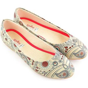 GOBY Willekeurig Patroon Ballerina's – Handgemaakt – Premium Kwaliteit – Maat 40