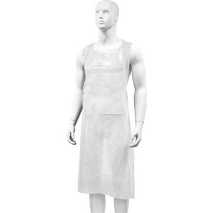 Schilders schort wegwerp - wegwerpschort wit - schort - 50 stuks