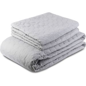 Zydante Home - Bedsprei Incl. 2 Hoezen - 220x240 cm + 2 * 60x70 cm kussenslopen - Zilver