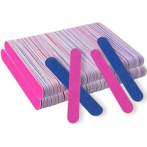 100 Professionele Dubbelzijdige Nagelvijlen - 180/240 Grit voor Natuurlijke en Gelnagels