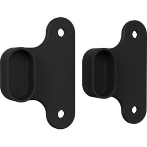 Reserveonderdeel geschikt voor IKEA Komplement PAX - Kledingkast rail houder (2 stuks) - Kledingroede houder voor IKEA Komplement Pax - Zwart