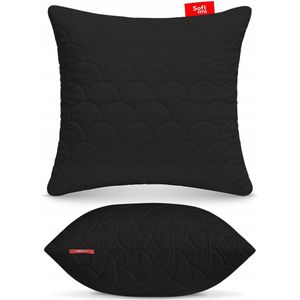 Anti-allergisch Zwart Sierkussen 45x45cm met Rits - Zacht & overdreven