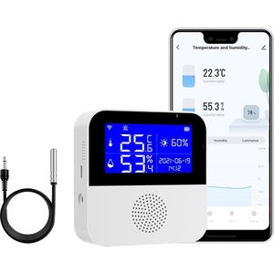 Lexium Wifi thermometer - Hygrometer - Luchtvochtigheidsmeter - Wifi thermostaat - Bluetooth thermometer - Thermometer app