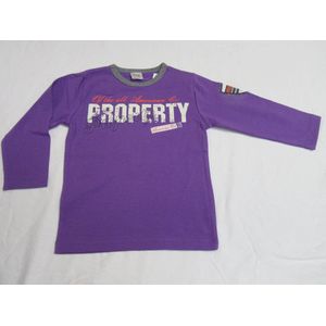 Dirkje , jongens ,t-shirt met lange mouw , paars property , 92 - 2 jaar