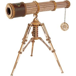 ROKR 3D-houten puzzel monoculaire telescoop hout modelbouw wetenschappelijk geschenken voor volwassenen en kinderen ouder dan 14 jaar, 314 delen, monoculaire telescoop