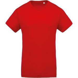 Kariban Heren Organische Bemanningsleden Hals T-Shirt (Rood)