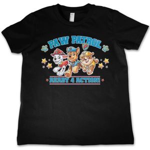 Paw Patrol Kinder T-Shirt Ready 4 Action Kids Tee NIC-12-PP011-DTF542 Black-4 Jahre