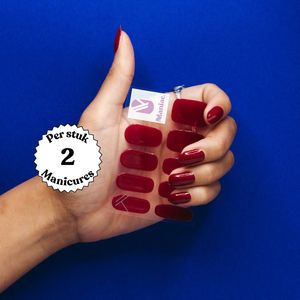 Maniac Nails - Gellak Stickers - Rita Red - 28 Stickers voor 2 Manicures - Bordeaux Rode Gel Nagelstickers