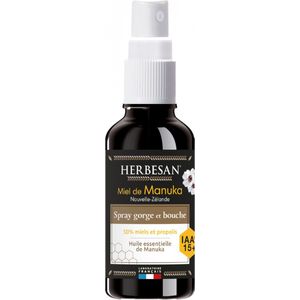 Herbesan Manuka Honing Mond- en Keelspray IAA 10+ 25 ml