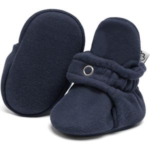 Steppies - Baby Slofjes voor Jongens en Meisjes - Marineblauw - 0-3 Maanden (9cm) - Schoenmaat 15-16