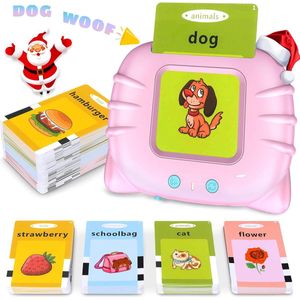 DiverseGoods Talking Flash Cards, Educatief Speelgoed voor Peuters, Logopedie Speelgoed. 12 Thema's 224 Woorden, Verjaardagscadeaus voor Meisjes Van 2 3 4 5 6 (Roze)