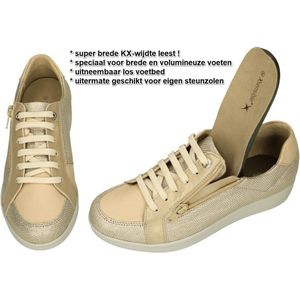 Xsensible - Dames - Sneakers - Goud - Stretchleder