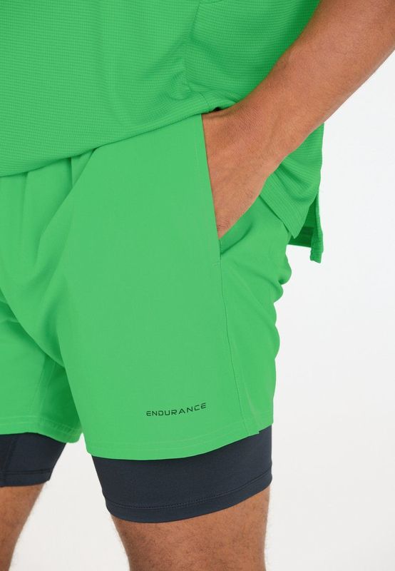 ENDURANCE - Kros - 2-in-1 Shorts - Heren - Sneldrogend - Polyester en Elastaan