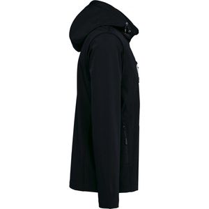 Kariban 3-laagse uniseks softshelljas met afneembare capuchon en mouwen K422 - Black - 5XL