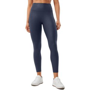 Allecto plus - Dames Butterluxe Legging 25"" Zwart - Hoge Taille Stretch Panty's Kunstleren Broek met Mat Effect