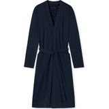 SCHIESSER Essentials badjas - heren badjas fine interlock donkerblauw - Maat: XL