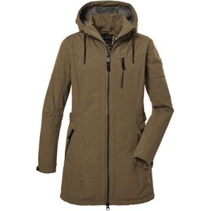 Killtec dames softshell winterparka - Dames softshell parka jas - camel - 40898 - maat 42