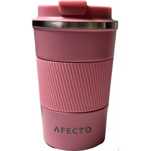 koffie to go beker | coffee to go | isolerende beker roze | herbruikbaar | inhoud 380 ml
