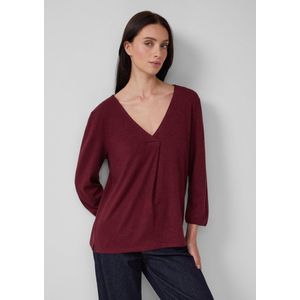 s.Oliver - T-Shirt - Zacht Jersey - V-hals - 3/4-mouwen