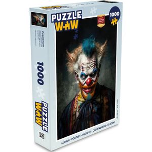 Puzzel Clown - Portret - Make up - Clownsneus - Kleding - Legpuzzel - Puzzel 1000 stukjes volwassenen