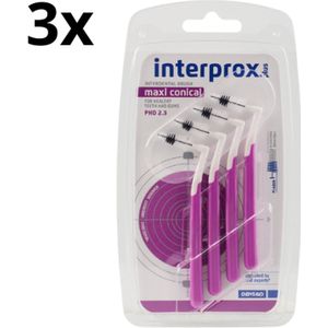 Interprox Plus Ragers Maxi Conical Paars PHD 2.3 – 3 x 4 stuks - Voordeelverpakking