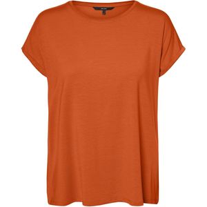 Vero Moda - Vmava Plain Ss Top Gajrs Noos - T-shirt - Scarlet Ibis