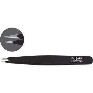 Rojafit Professionele Pincet Puntig 9,5 cm-Pointed Black