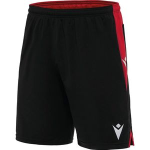 Macron Tempel Short Kinderen - Zwart / Rood | Maat: 9-10 Y