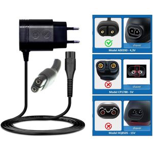 Vervangende Oplader voor Philips A00390 (CP0925) - 4.3V 70mA - 1 Meter Kabel - Geschikt voor OneBlade, Multigroom en Baardtrimmers - Wereldwijd Bruikbaar