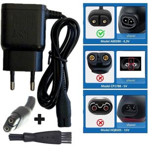 Vervangende Adapter voor Philips A00390 (CP0925) – 4,3V 70mA – 1 Meter Kabel – Geschikt voor OneBlade, Multigroom en Baardtrimmers