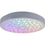 LED Plafondlamp - Plafondverlichting - Trion Carol - 22W - Aanpasbare Kleur - RGB - Afstandsbediening - Dimbaar - Rond - Mat Wit - Kunststof