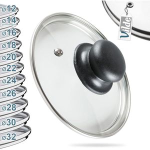 Deksel Glas Hittebestendig 14 cm - Pannendeksel - Pandeksel - Potdeksel