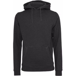 Build Your Brand Heren Zware Pullover Hoodie (Zwart) 4XL