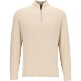 Profuomo Half Zip Pullover Structure Beige