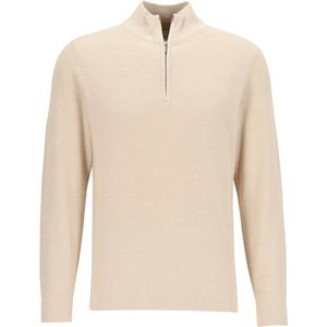 Profuomo Half Zip Pullover Structure Beige