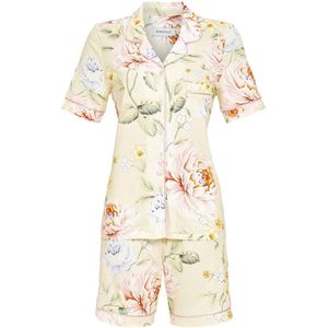 Kleurrijke rozen doorknoopshortama Ringella - Geel - Maat - 48