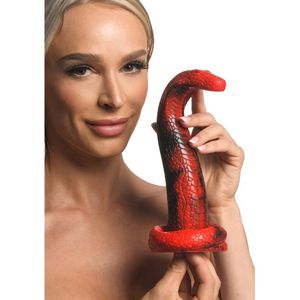 XR Brands AH196 - King Cobra - Silicone Dildo - Red