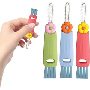3 stuks 3-in-1 reinigingsborstels - flexibele afvoerborstel - multifunctioneel (rood groen blauw)