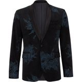 WE Fashion - Slim Fit Blazer - Marineblauw - Velvet